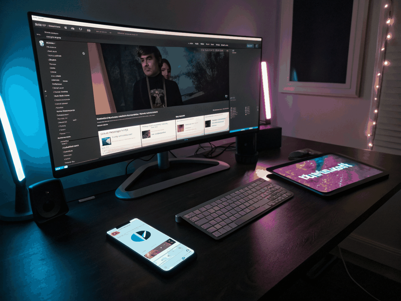 Streaming platform interface on multiple devices
